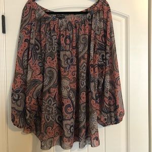 Lane Bryant chiffon paisley top